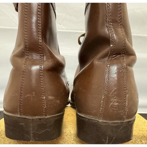 Kanon Brown Leather Military Boots 2-Buckle Sz 40 Mens 7.5 Womens 9 VTG 1960s main image 10